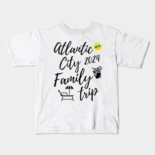 Atlantic City Family Trip 2024 New Jersey Vacation Fun Matching Group Design Kids T-Shirt